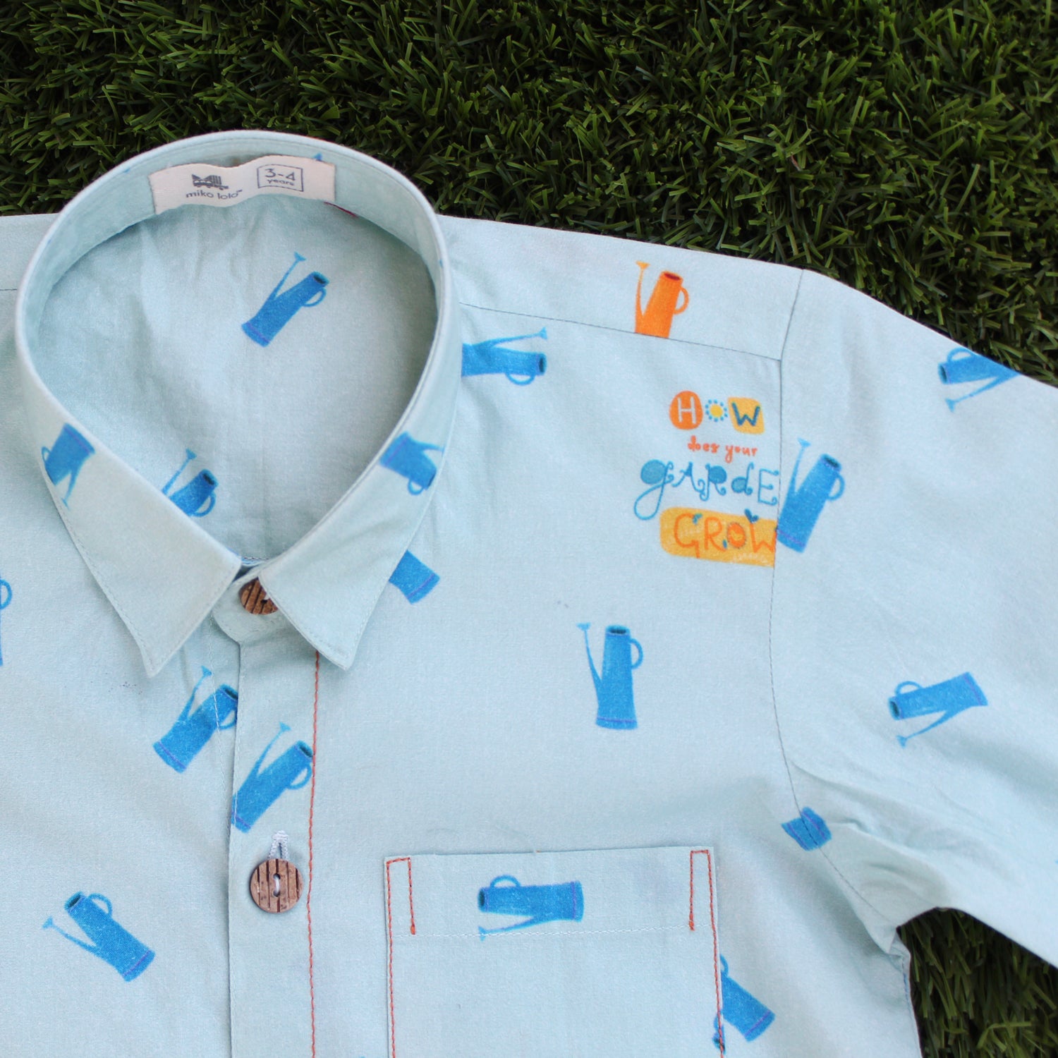 MIKO LOLO Gardener Shirt In Organic Cotton | kids Fashion | The Green Collective SG