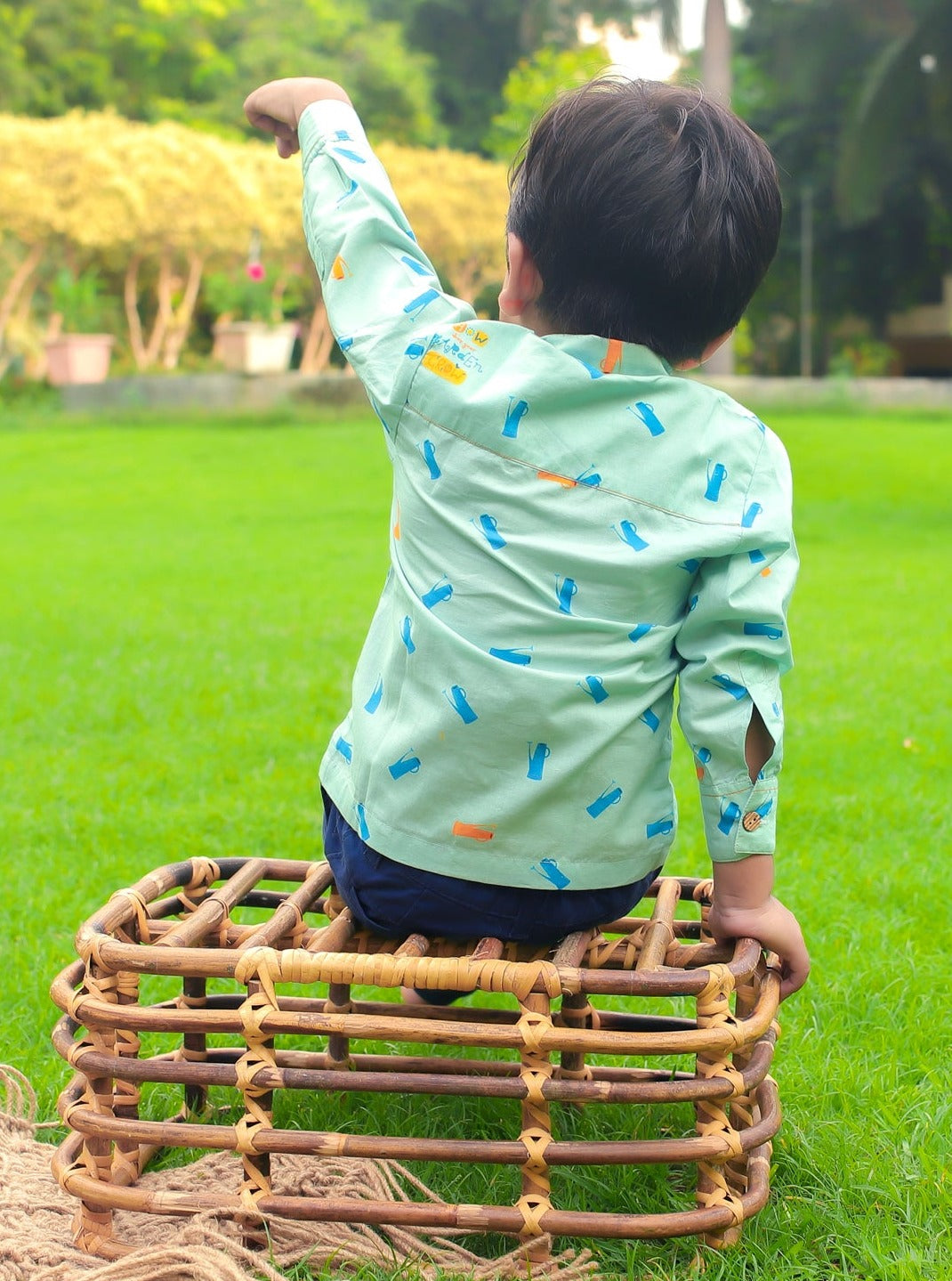 MIKO LOLO Gardener Shirt In Organic Cotton | kids Fashion | The Green Collective SG