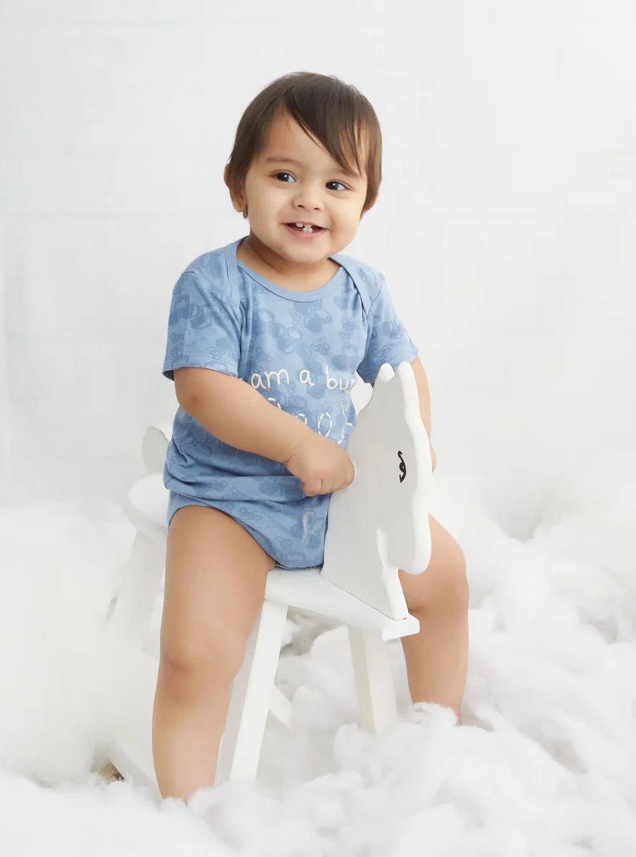 MIKO LOLO Shizy Blue Unisex Onesie | kids Fashion | The Green Collective SG