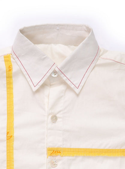 MIKO LOLO Tully Patch and Fray Shirt in Organic Cotton | kids Fashion | The Green Collective SG