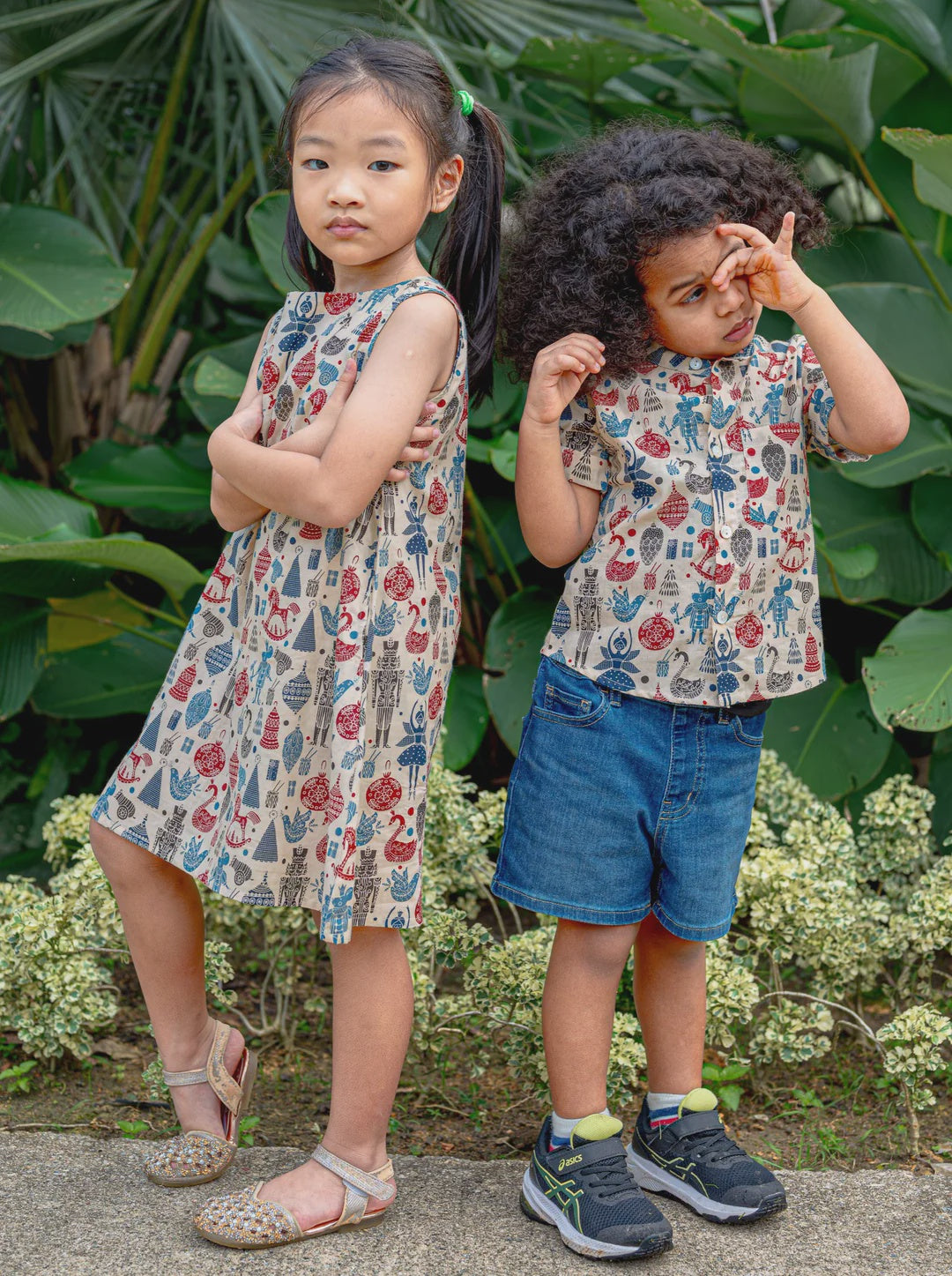 Aloha Girls A-Line Dress London | kids Fashion | The Green Collective SG