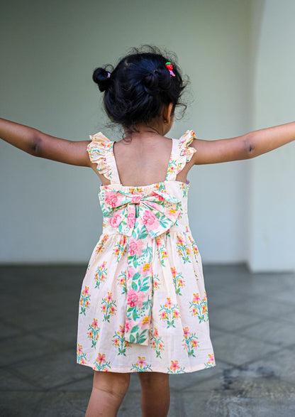 Nimbu Floral Frock Dress | kids Fashion | The Green Collective SG