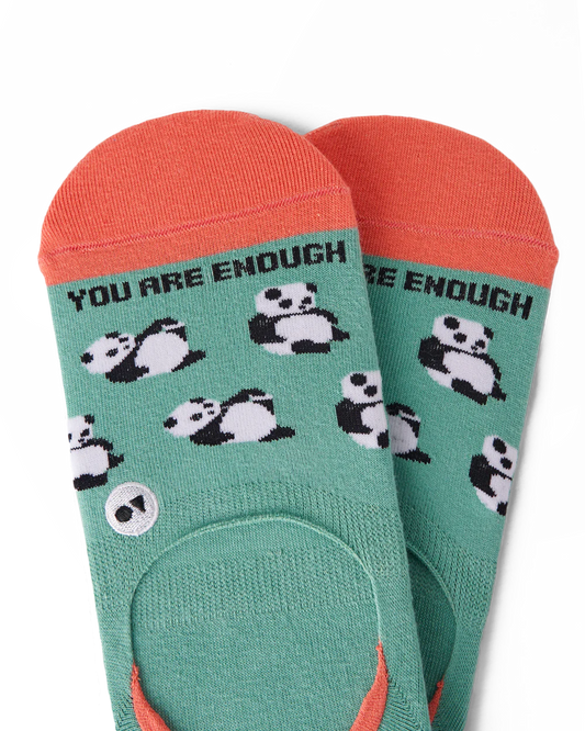 Talking Toes Positive Panda (You are enough) No-Show Sock | Other Accessories | The Green Collective SG