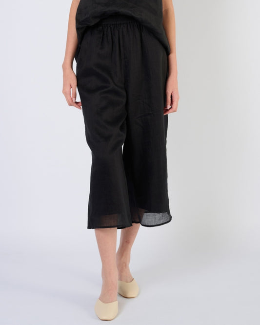 You Living Ramie Ankle Pants in Black