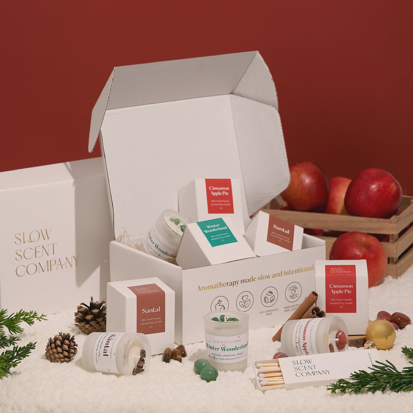 Festive Trio Candles Gift Box