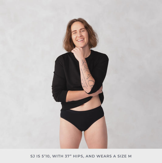 SaaltWear Leakproof Comfort Brief Black | period underwear | The Green Collective SG