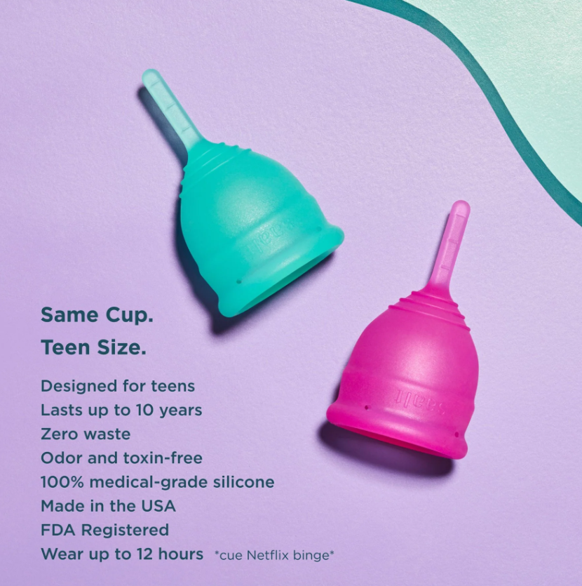 Saalt Teen Menstrual Cup Aqua Green | period cups and discs | The Green Collective SG