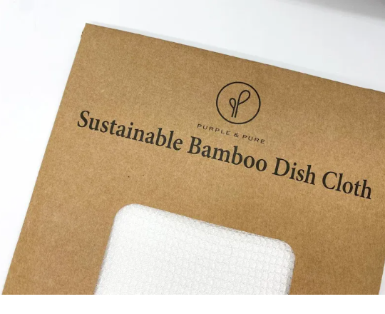 Purple & Pure Bamboo Dish Washing Cloth: The Eco-Friendly and Reusable Solution for your Kitchen | Cleaning supplies | The Green Collective SG