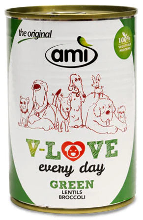 Ami V-Love Everyday Canned Wet Dog Food (Lentils & Broccoli)