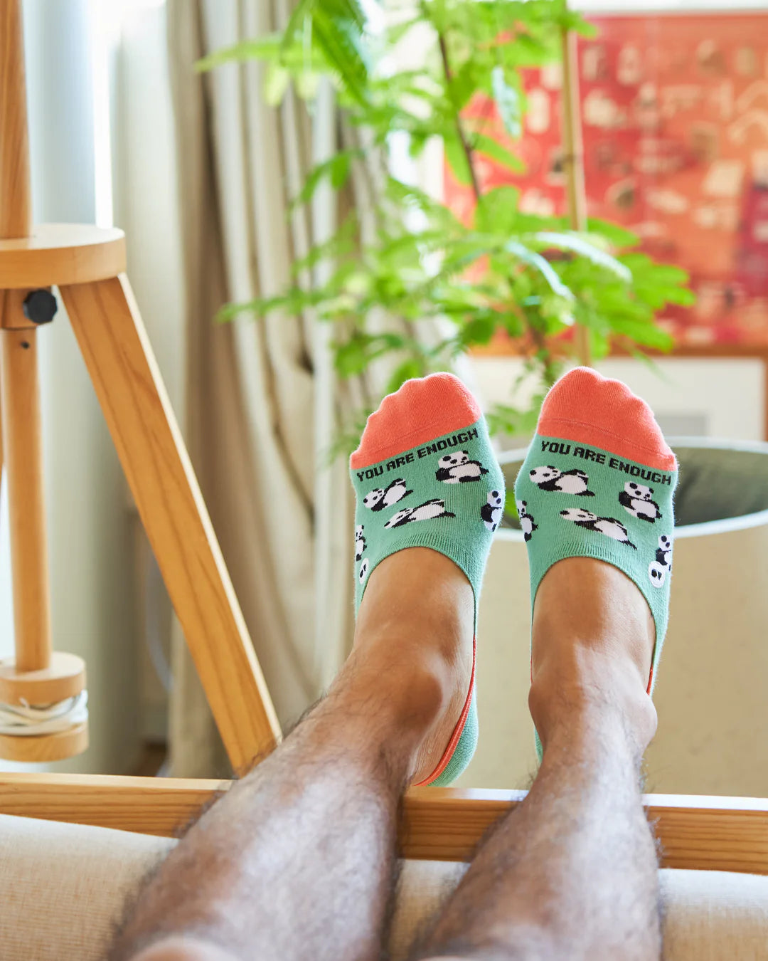 Talking Toes Positive Panda (You are enough) No-Show Sock | Other Accessories | The Green Collective SG