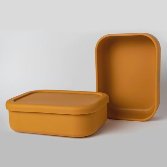 Rectangle Lunch Box with NO Compartments - Mustard | Food Storage | The Green Collective SG