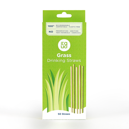 EQUO Grass Straw cocktail Size 50ct pack | Tableware | The Green Collective SG