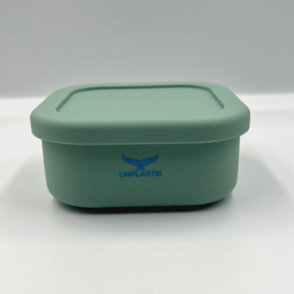 Unplastik Square Lunch Box - Green | Food Storage | The Green Collective SG