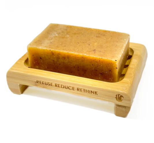 Bamboo Straw Girl Soap Dish Set | Buy at The Green Collective