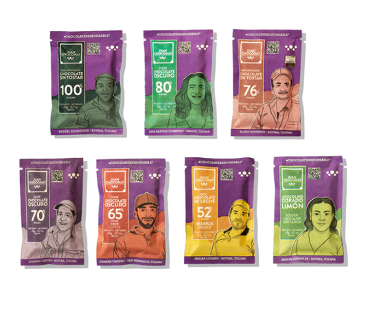 Pack of 7 mini chocolate bars Regular | Snacks | The Green Collective SG